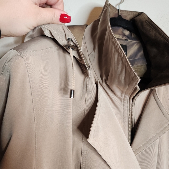 NWT East 5th Removable Liner Tan Trench Coat Women's Size 2X Knee Length JCP - Picture 7 of 16